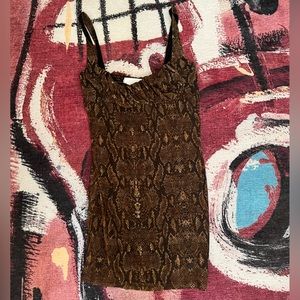 NWT UO snake print mini dress